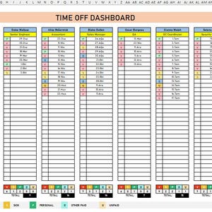 Ultimate Time off Tracker Excel Template Available Google Sheet Ultimate Time off Tracker Excel Template Available Google Sheet