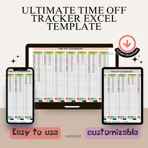 Ultimate Time Off Tracker Excel Template | Available Google Sheet | Vacation & Leave Management Spreadsheet