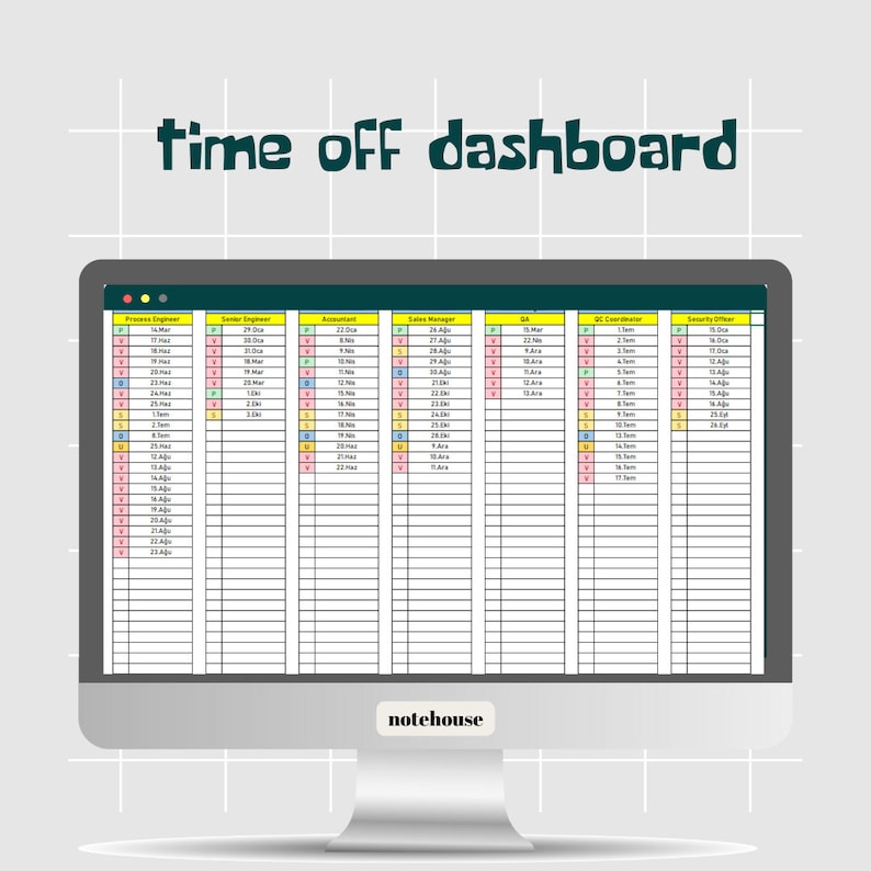 Ultimate Time off Tracker Excel Template Vacation Leave Management Ultimate Time off Tracker Excel Template Vacation Leave Management