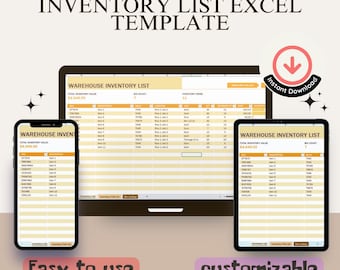 Plantilla de Excel para lista de inventario de almacén: optimice la gestión de su inventario