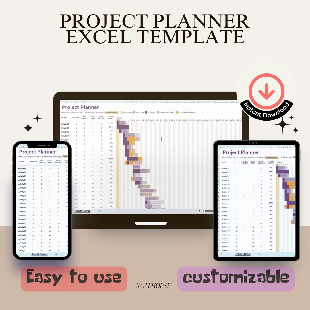 Example Project Planner Excel Project Planner Gantt Excel Template – Effortlessly Manage Your ...