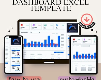 Plantilla de Excel para panel de control de comercio electrónico