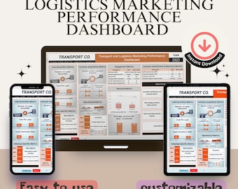 Plantilla de panel de control de transporte y logística: KPI financieros de Excel para flotas - Seguimiento de entregas
