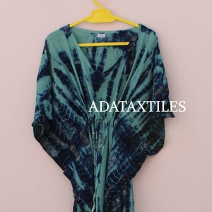 Tie dye Kaftan Indian Tie dye Kaftan Rayon Caftan Caftan for Women Tie dye Maxi dress Summer dress Long Tie dye Kaftan Beach Coverup dress