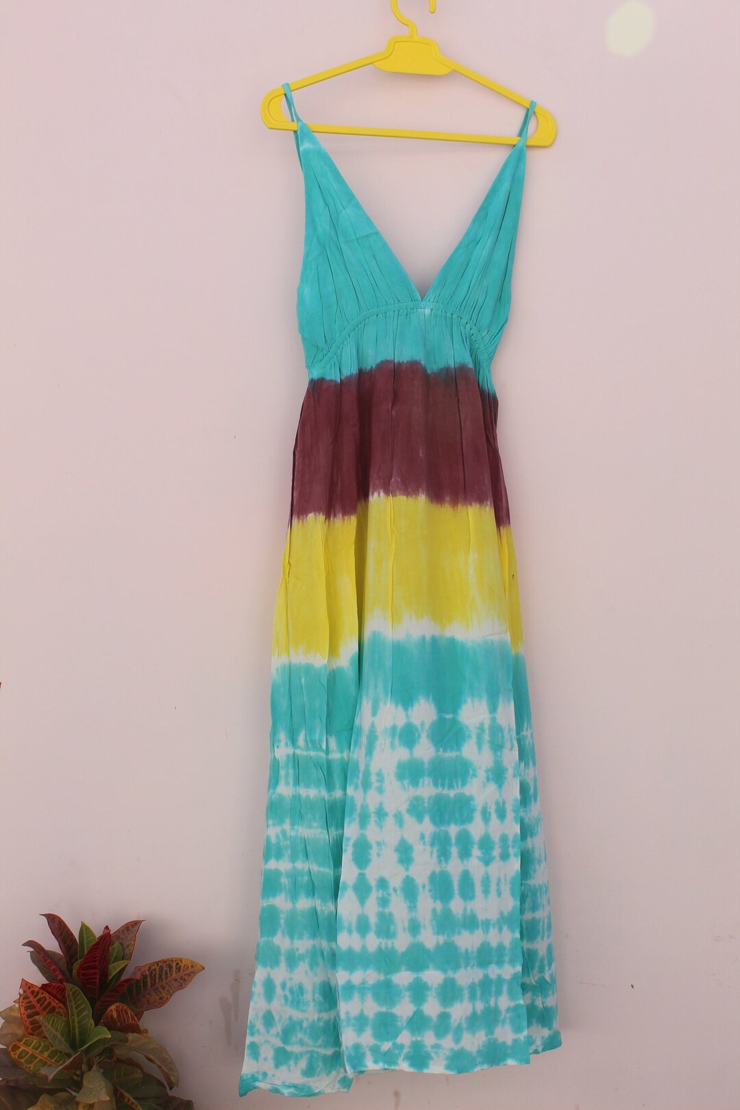 Tie-Dye Cotton Maxi Dress By TrendAura For Women Effortless Boho Comfort With Autumn Layering main image 0