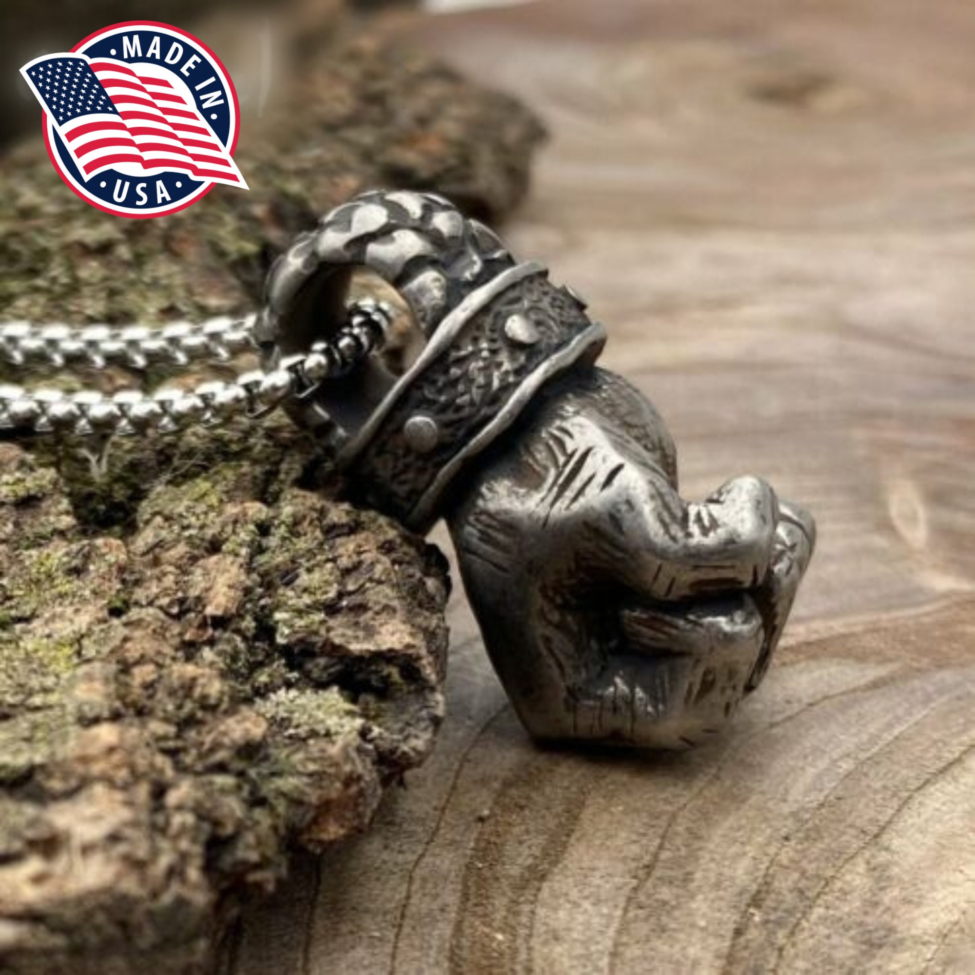 Men outlet Fist Power Power Boxing Pendant Necklace Gold