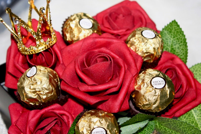 Personalized Rose Gift Rosé Flower Box Anniversary Rose Gift Artificial Rose Box Gift W