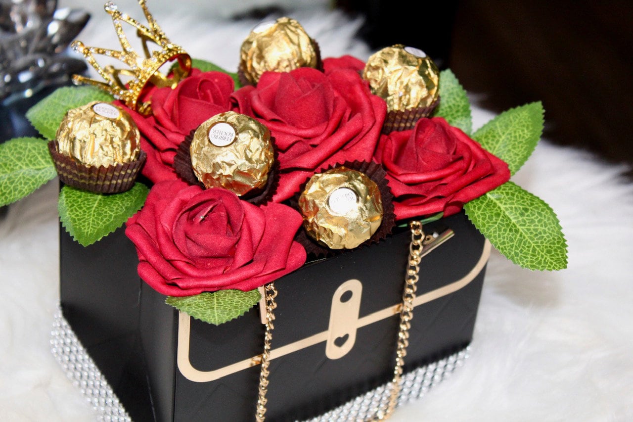 Personalized Rose Gift Rosé Flower Box Anniversary Rose Gift Artificial Rose Box Gift W