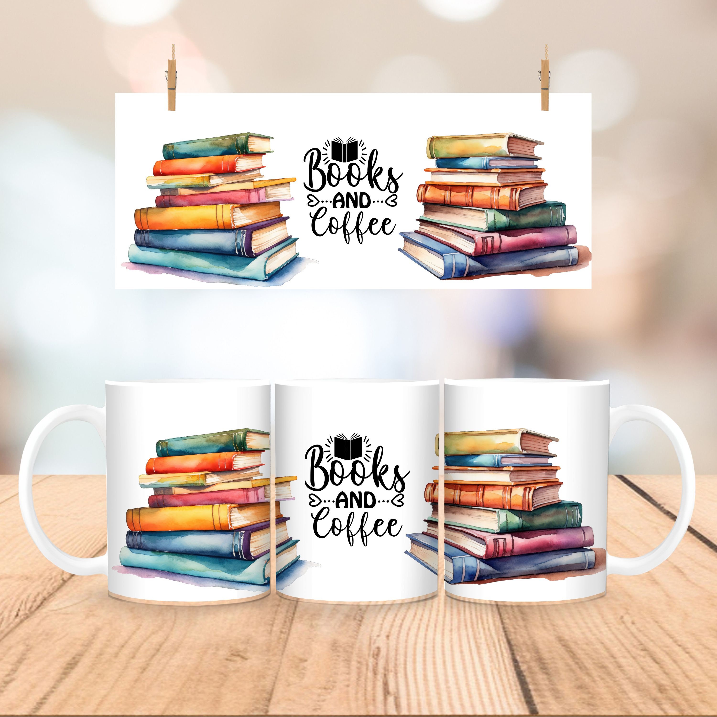 AOKLEY Biblioteca - Tazza da caffè per gli amanti dei libri