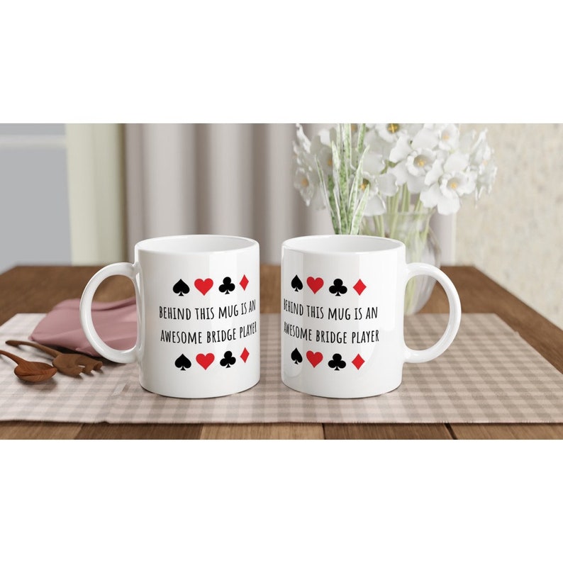Get Your Bridge Game On with Our Awesome Bridge Player Mug – "Behind this mug is an Awesome Bridge Player" Perfect for Card Enthusiasts! image 6