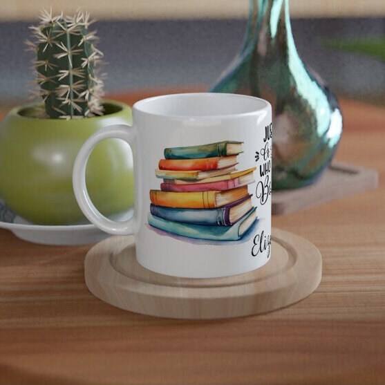 Just A Girl Who Loves Books - Personalized Custom Accent Mug - Christm - Pawfect House