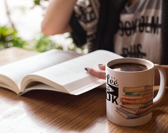 Kaffee und Bücher Tasse: Geschenk für Buchliebhaber