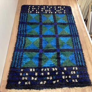 Retro Swedish Rya Rug -Blooze