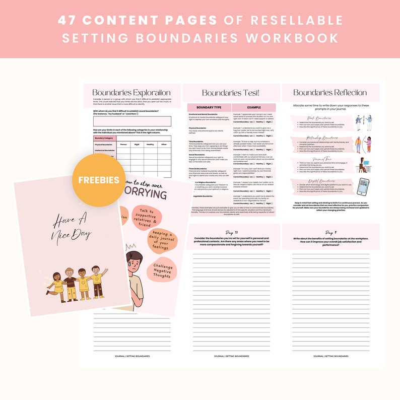 Boundaries Coaching Worksheet Done for You Workbook Brandable Mental ...