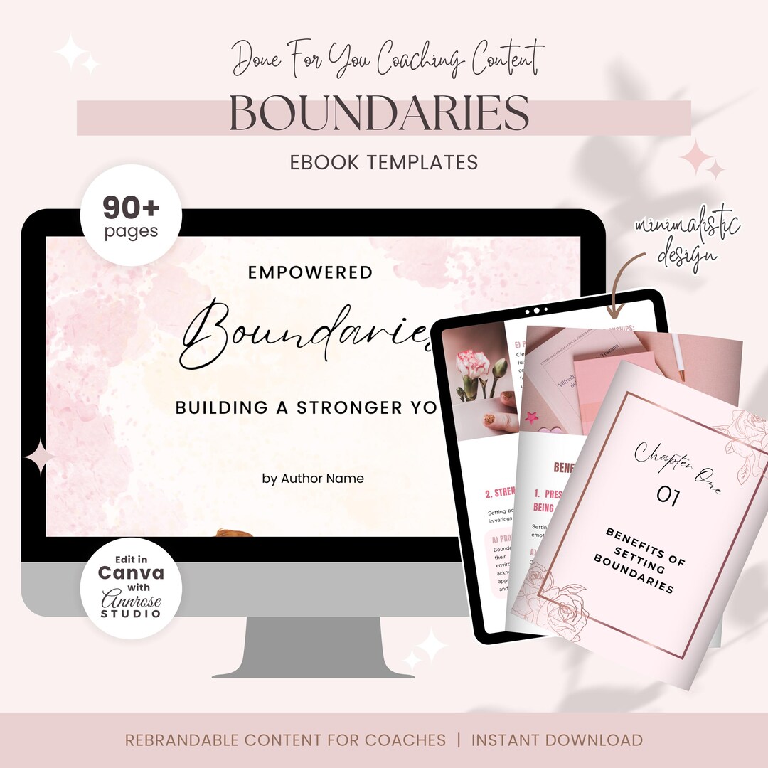 PLR/MRR Ebook Boundaries | Done for You Course | Life Coaching Tools ...