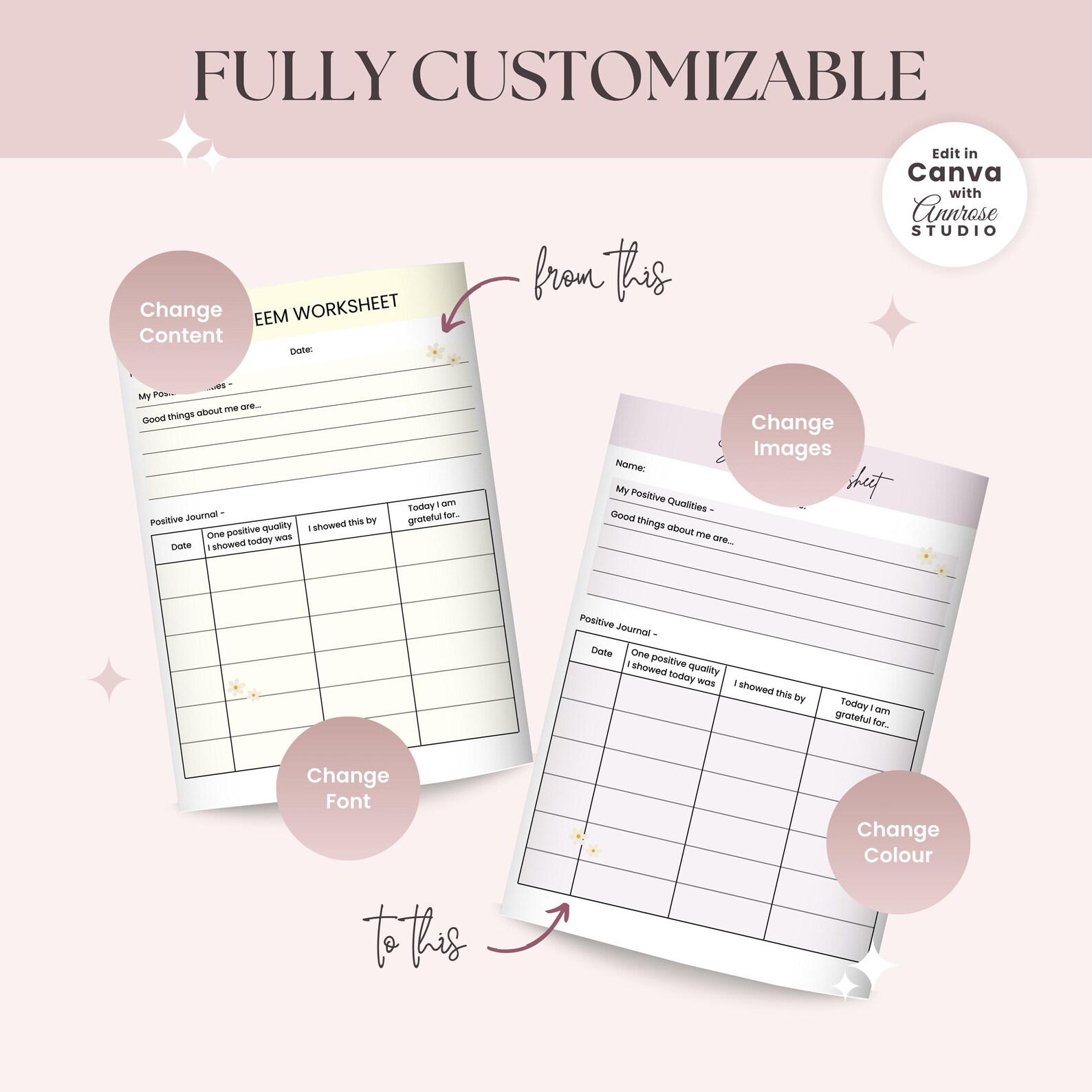 Self Confidence Coaching Worksheet | Done for You Workbook | Brandable ...