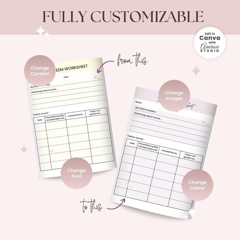Self Confidence Coaching Worksheet | Done for You Workbook | Brandable ...