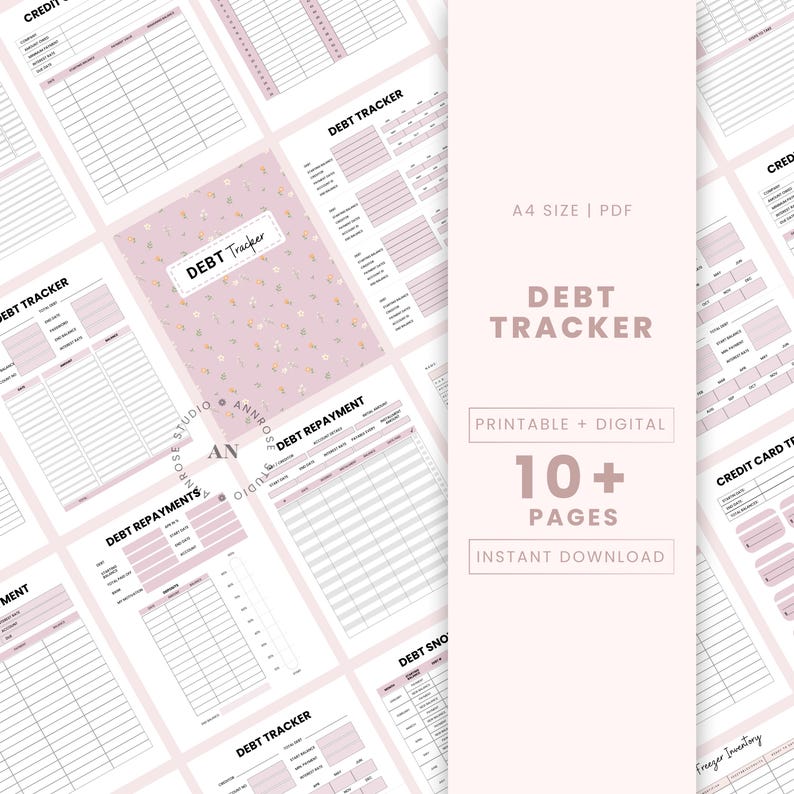 Debt Template.pdf Debt Tracker Printable, Budget Planner, Financial Planner (PDF) - Etsy