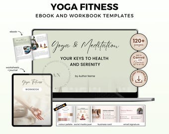 Yoga & Meditation Ebook + Workbook | Brandable Canva Template