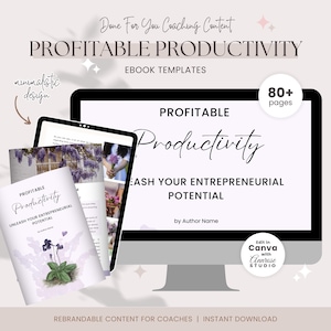 PLR/MRR ebook Productivity | Done for You Growth Mindset Course | Life Coaching Tools | Lead Magnet Ebook | Life Coach | Canva Template