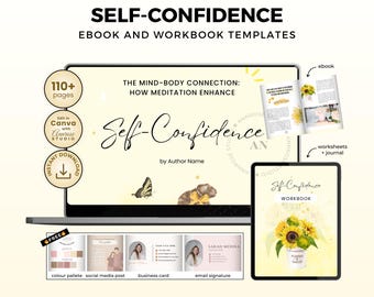 Self Confidence Ebook & Workbook Canva Template | PLR/MRR