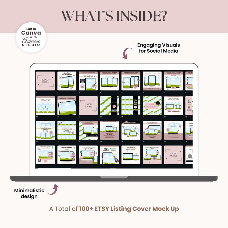 Etsy Listing Mockup Templates Bundle, Canva Editable (digital Download ...