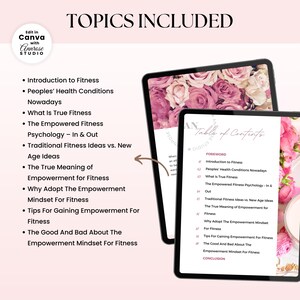 Done For You Fitness Mindset Ebook, Journal, Worksheet, Life Coaching Tools, Brandable Health Coaching Resources for Life Coach, Health and Wellness Course, Lead Magnet Template, PLR/MRR Ebook, Editable Canva Template, Course Creator Bundle