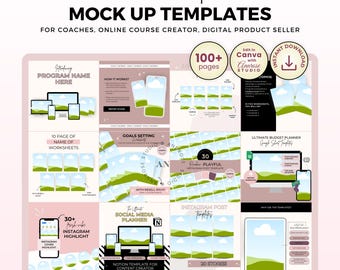 Etsy Listing Mockup Templates Bundle, Canva Editable (Digital Download)