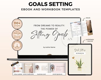 Goal Setting Workbook | Life Coach Canva Template (PLR/MRR)
