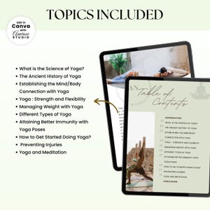 Done For You Yoga Ebook, Journal, Worksheet, Life Coaching Tools, Brandable Health Coaching Resources for Life Coach, Health and Wellness Course, Lead Magnet Template, PLR/MRR Ebook, Editable Canva Template, Course Creator Bundle