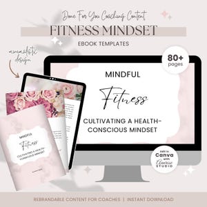 PLR/MRR ebook Fitness Mindset | Done for You Life Coaching Tools | Lead Magnet Ebook | Brandable Course | Life Coach | Canva Template