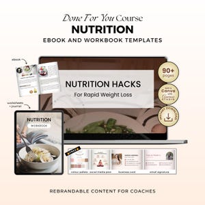 Nutrition Ebook Canva Template | Weight Loss, Health PLR/MRR