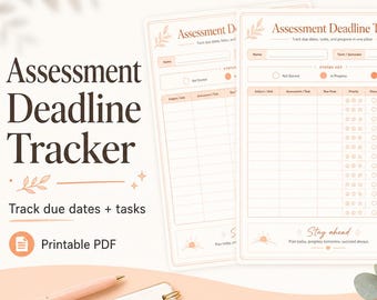 評価期限トラッカーPDF｜学生向け印刷可能な提出期限トラッカー