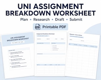 大学課題プランナー（印刷可能）｜課題内訳PDF｜大学生向けワークシート