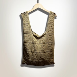 Midwest supply haha smiley faces knit shopping tote