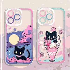 Tricky Cat Star Man iPhone Case|Cartoon Animation Cat iPhone Case|Angel Eyes Phone Case|iPhone 15 14 13 12 Cases|iPhone 11 cases