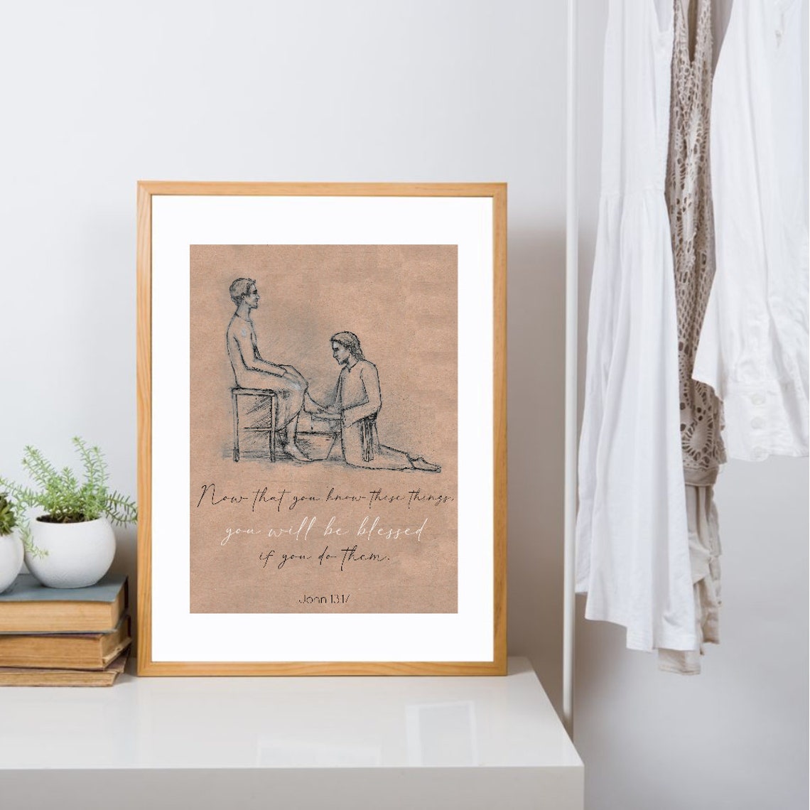 Illustration With Bible Verse - John 13:17 - Digital A4 - Etsy