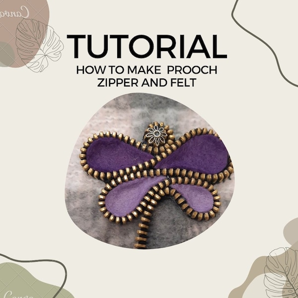 Felt Zipper Brooch Etsy