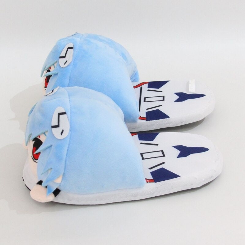 Slippers EVANGELION Rei Cotton Fluffy and Warm Winter Etsy