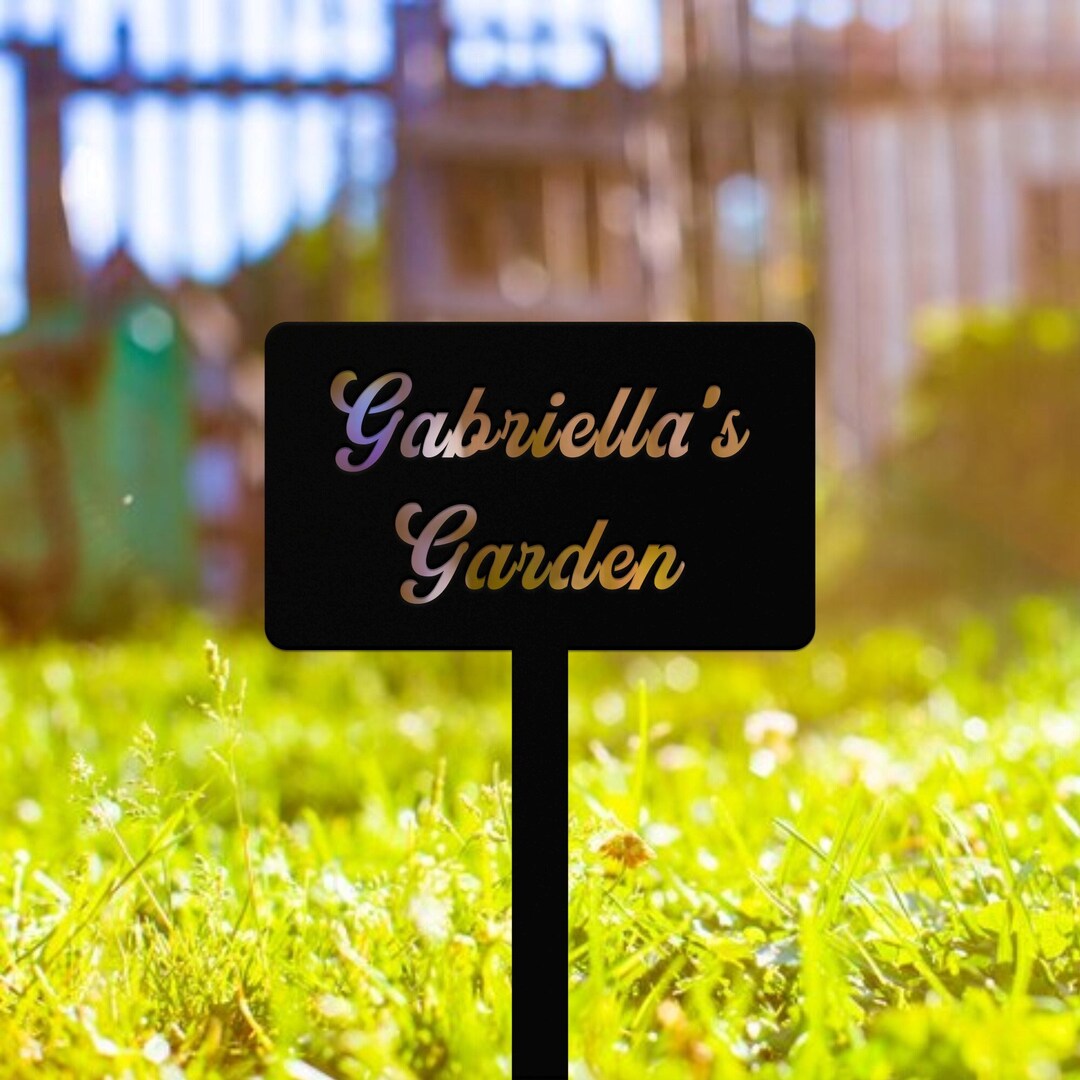 Personalized Garden Sign, Custom Garden Sign, Metal Yard Art, Steel