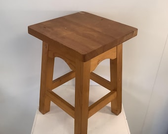 Bijzettafel - Krukje - Hout - Vintage