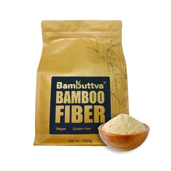 1kg Bamboo Fiber, High Fiber, 100% Unbleached Bamboo Fiber, Gluten Free Flour, Vegan Low Carb Flour, Keto Flour,  Cookies Bread Baking