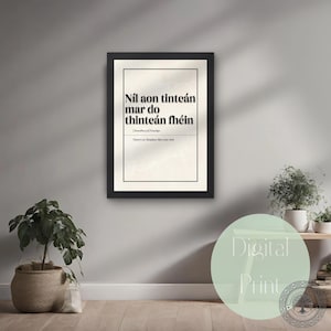 Irish Proverb Print: Seanfhocail Gaeilge Blessing (Digital Download)