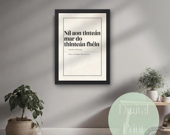 Irish Proverb Print: Seanfhocail Gaeilge Blessing (Digital Download)