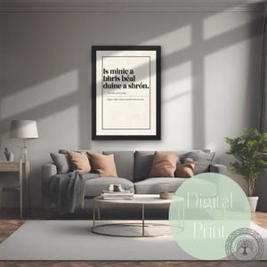 Irish Proverb Print: Gaeilge Seanfhocail Blessing (Digital Download)