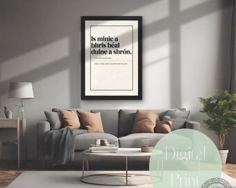 Irish Proverb Print: Gaeilge Seanfhocail Blessing (Digital Download)