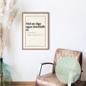Irish Proverb Print: Gaeilge Blessing, Home Decor (Digital Download)