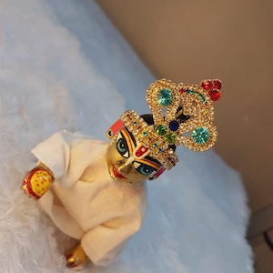 Deity Decorations /krishna jewellery /Jewellery/ crown / pagdi / mukut for laddu gopal / krishna / thakurji / bal gopal (size 4-6)
