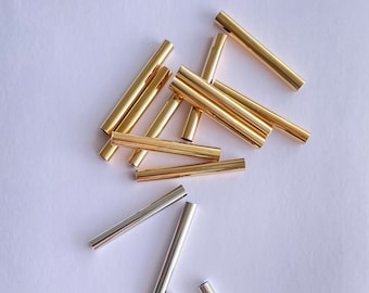 10 Stück Metallröhrchen für Makrameedekoration (5x40mm)