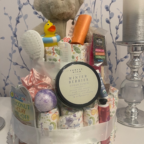 Deluxe Nappy cake, baby shower gift, hamper, maternity leave gift, new mum, baby gift,